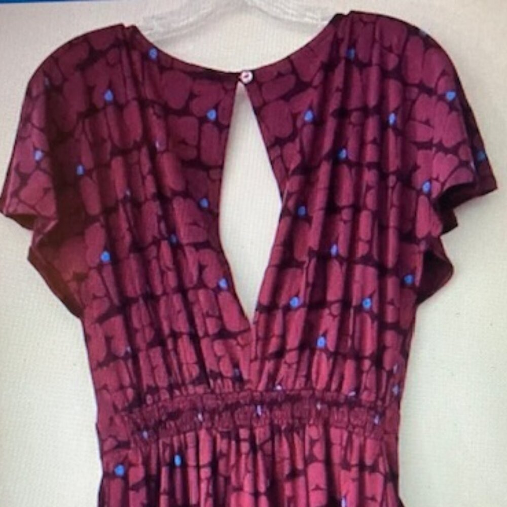 AVA SKY HAWAII Romper Kiwi Jersey Berry Hokkaido Stone Pocket Sweet Very Nice XS